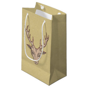 Surreal Deer Head Antlers Klein Cadeauzakje