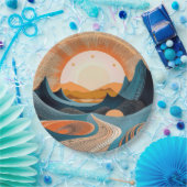 Surreal Desert Sunset Abstract Papieren Bordje (Feest)