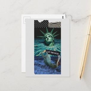 Surreal Eat the Rich Collage Briefkaart