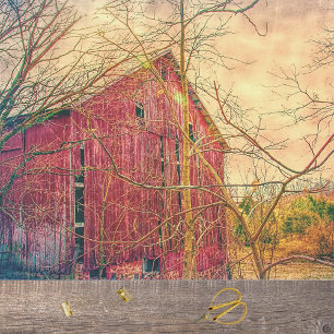 Surreal en Prachtige Red Barn Tissue Paper Tissuepapier