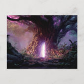 Surreal Enchanted Tree With Glowing Portal Briefkaart (Voorkant)
