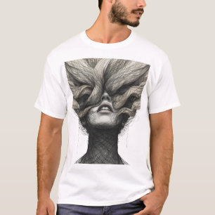 Surreal Ethische Portret Grafische T-Shirt