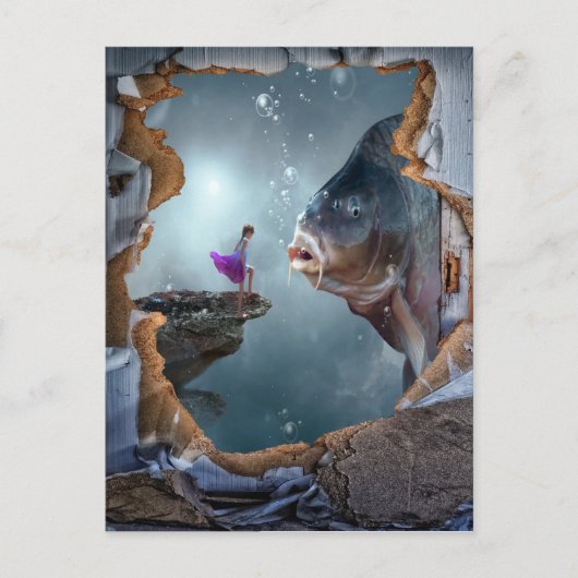 Surreal Fantastisch landschap Briefkaart (Voorkant)