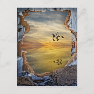 Surreal Fantastisch landschap Briefkaart