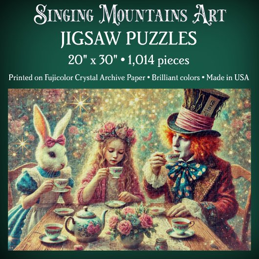 Surreal Fantasy Alice In Wonderland Tea Time Legpuzzel