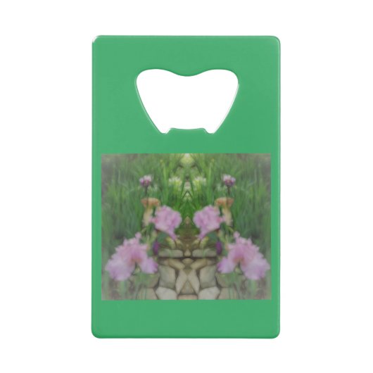 Surreal Fantasy Iris Floral Path Kredietkaart Flessenopener (Voorkant)