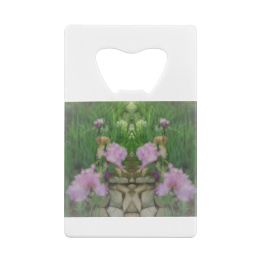 Surreal Fantasy Iris Floral Path Kredietkaart Flessenopener (Achterkant)