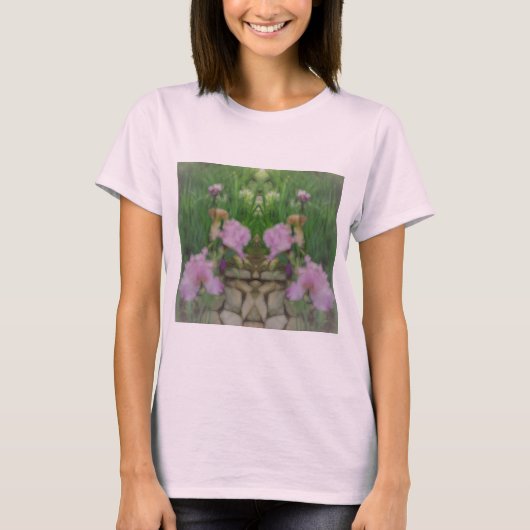 Surreal Fantasy Iris Floral Path T-shirt (Voorkant)