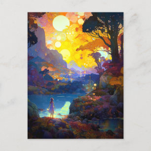 Surreal Fantasy Landscape Art Briefkaart