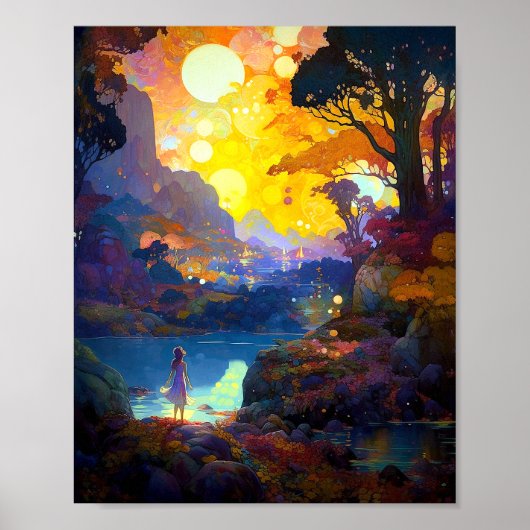 Surreal Fantasy Landscape Art Poster (Voorkant)