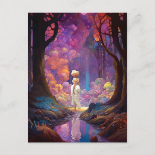 Surreal Fantasy Woodland Forest Landscape Art Briefkaart