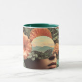 Surreal Female Portrait with Floral Elements Mok (Midden)