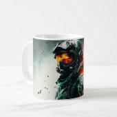 Surreal Fighter Pilot Koffiemok (Voorkant links)