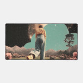 Surreal figure walking into galaxy gateway (Recto)