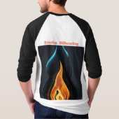 Surreal Flame Vector Art - 4K Render voor Heren T-shirt (Achterkant)