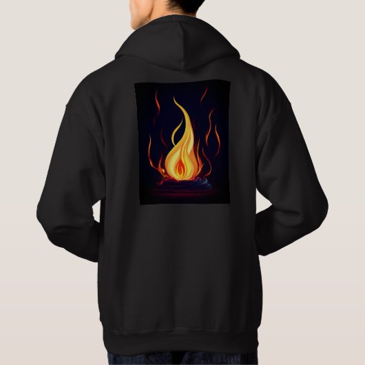 "Surreal Flame Vector Art - 4K Render voor - Hoodie (Achterkant)
