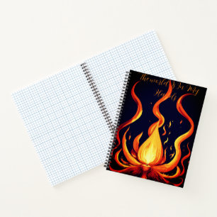 "Surreal Flame Vector Art-4K Render voor - Notitieboek