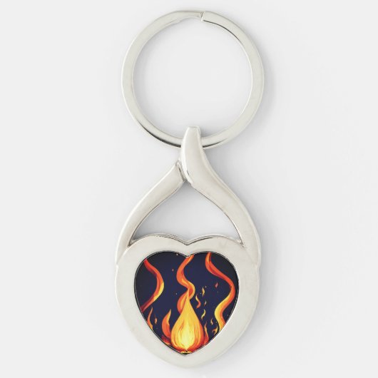 Surreal Flame Vector Art - 4K Render voor - Sleutelhanger (Voorkant)