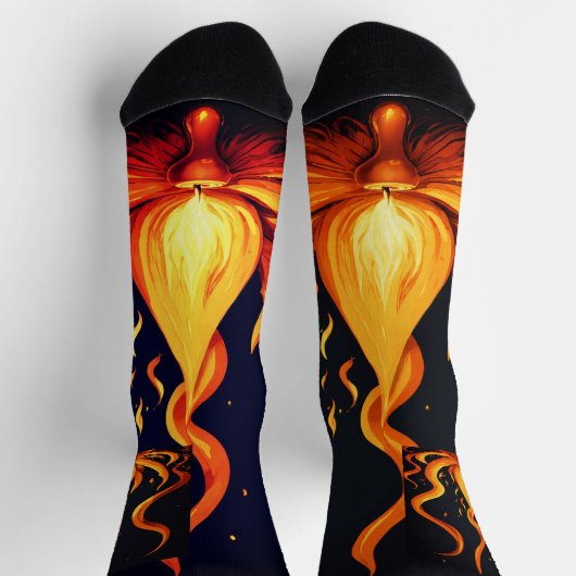 Surreal Flame Vector Art - 4K Render voor - Sokken (Top)