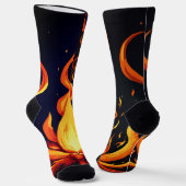 Surreal Flame Vector Art - 4K Render voor - Sokken (Gebogen)