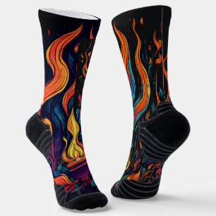 Surreal Flame Vector Art - 4K Render voor - Sokken