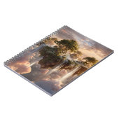 Surreal Floating Islands With Waterfalls Notitieboek (Linkerzijde)