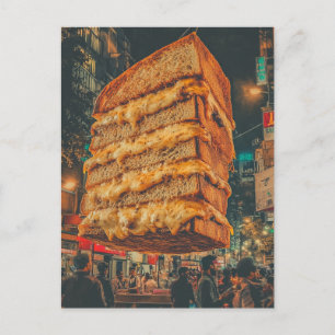 Surreal Floating Sandwich Briefkaart
