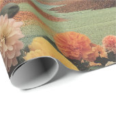 Surreal Floral Mountainscape With Dramatic Clouds Cadeaupapier (Rol Hoek)