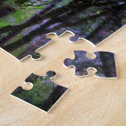 Surreal Forest met milde lampjes Legpuzzel (Zijkant)