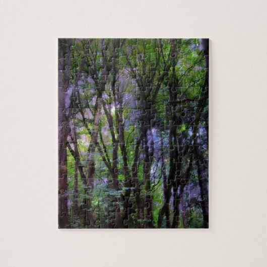 Surreal Forest met milde lampjes Legpuzzel (Verticaal)