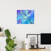 Surreal Fractal Abstract Design Poster (Thuiskantoor)