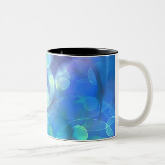 Surreal Fractal Abstract Design Tweekleurige Koffiemok (Rechts)