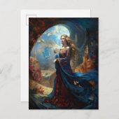 Surreal Goddess Queen Fantasy Art Briefkaart (Voorkant / Achterkant)