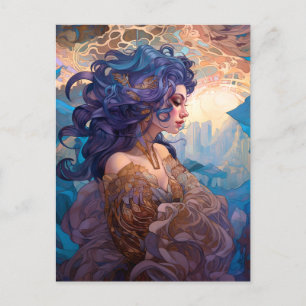 Surreal Goddess Queen Fantasy Art Briefkaart