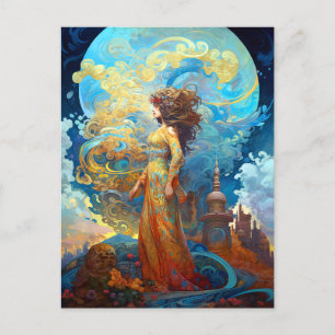 Surreal Goddess Queen Fantasy Art Briefkaart