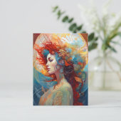 Surreal Goddess Queen Fantasy Art Briefkaart (Staand voorkant)