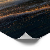 Surreal Golden Crescent Moon Above Ocean Poster (Hoek)