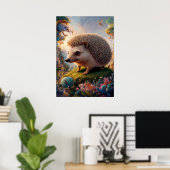 Surreal Hedgehog Safari Poster (Thuiskantoor)