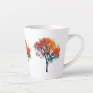 Surreal Herfst Winter Boom Kleine Latte Mok -
