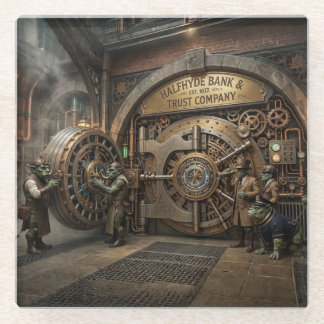 Surreal Image Halfhyde Bank Vault Glazen Onderzetter