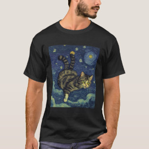 Surreal Impressionistische Kat Impressionisme Katt T-shirt