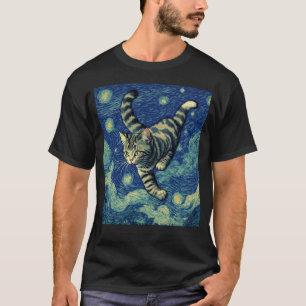 Surreal Impressionistische Kat Impressionisme Katt T-shirt