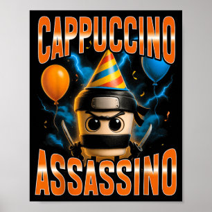 Surreal Italiaans Brainrot Cappuccino Ino Verjaard Poster