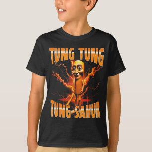 Surreal Italiaans Brainrot Meme Tung Tung Tung Sah T-shirt