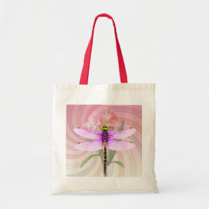 Surreal jaren 60 thema libel tote bag