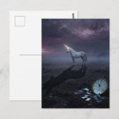 Surreal landscape and a unicorn  briefkaart (Voorkant / Achterkant)