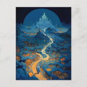 Surreal Landscape Castle Fantasy Art Briefkaart (Voorkant)