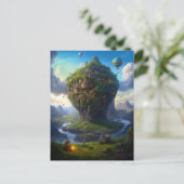 Surreal Landscape City Fantasy Art Briefkaart (Staand voorkant)