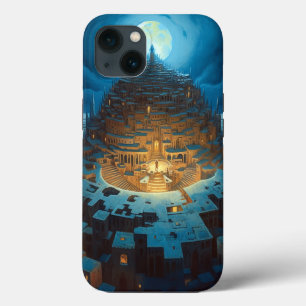 Surreal Landscape City Maze Fantasy Art iPhone 13 Hoesje