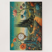 Surreal Landscape with Clock and Cypress Trees Legpuzzel (Verticaal)